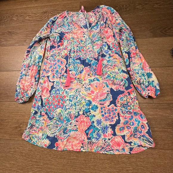 Lilly Pulitzer Willa Tunic Dress in Indigo Gyspea, Size small, Boho, Preppy - Picture 2 of 13